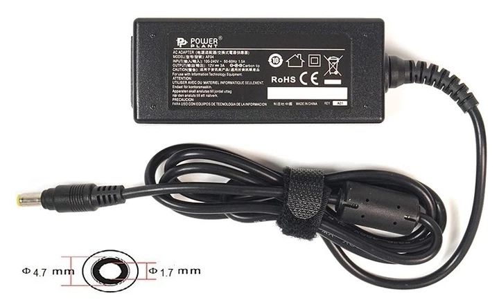 Блок питания для ноутбуков PowerPlant ASUS 220V, 12V 36W 3A (4.8*1.7) (AS36A4717) - Фото 1 Блок питания для ноутбуков PowerPlant ASUS 220V, 12V 36W 3A (4.8*1.7) (AS36A4717) - изображение 1