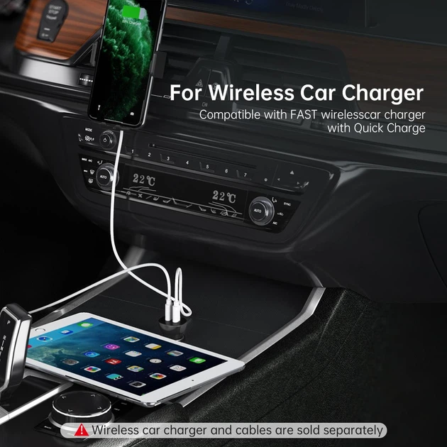 Автомобільний зарядний пристрій Choetech ZapUp 2xUSB-C QC3.0/PD3.0 60W Fast Charging Black (TC0008-V3-BK) - зображення 7