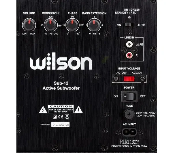 Сабвуфер Wilson SUB-12 Активний 250W Білий глянець - Фото 3 Сабвуфер Wilson SUB-12 Активний 250W Білий глянець - изображение 3