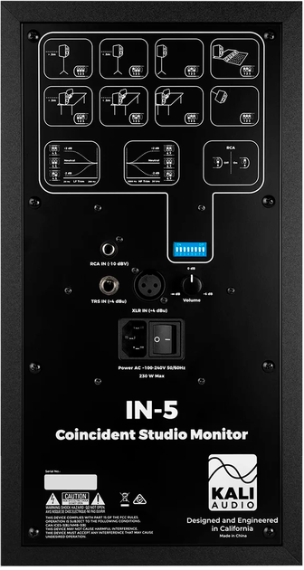 Активный трехполосный студийный монитор Kali Audio IN-5 (SUP_em3592) - Фото 4 Активный трехполосный студийный монитор Kali Audio IN-5 (SUP_em3592) - изображение 4