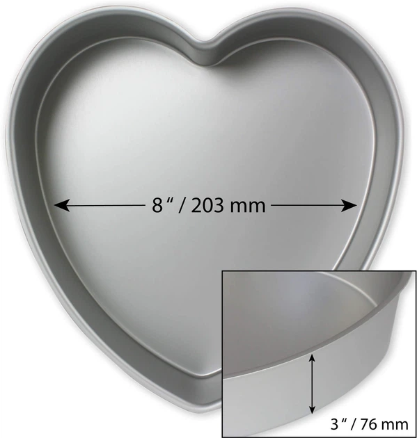 Forma do ciasta PME w kształcie serca głęboka szara 20 cm (5060047060288) - obraz 5