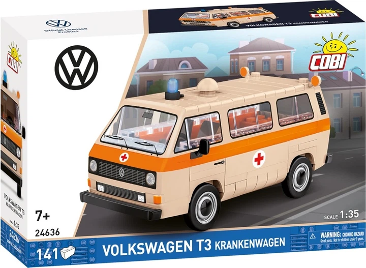 Klocki konstrukcyjne Cobi Volkswagen T3 Krankenwagen 141 elementów COBI-24636 (5902251246365) - Zdjęcie 1 Klocki konstrukcyjne Cobi Volkswagen T3 Krankenwagen 141 elementów COBI-24636 (5902251246365) - obraz 1