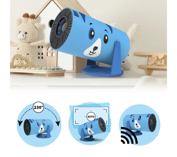 Проектор для домашнього кінотеатру Kiano Kid Blue WXGA Android Wi-Fi Bluetooth - изображение 6