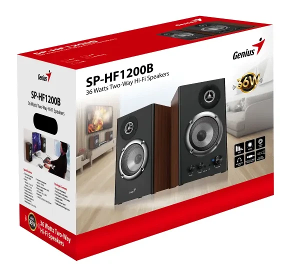 Динаміки Genius SP-HF1200B Коричнево-Чорний - Фото 3 Динаміки Genius SP-HF1200B Коричнево-Чорний - изображение 3