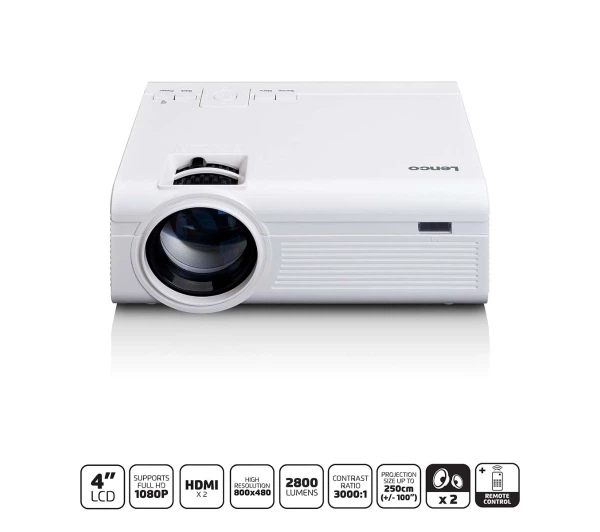 Проектор Lenco LPJ-280WH Full HD - Фото 2 Проектор Lenco LPJ-280WH Full HD - изображение 2