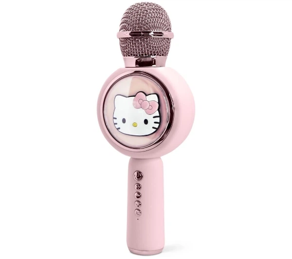 Мікрофон з динаміком Bluetooth OTL Technologies Hello Kitty PopSing LED підсвічування бездротове караоке 5W світло-рожевий - изображение 7