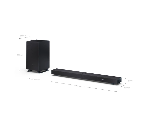 Саундбар Sharp HT-SBW53121 3.1.2 Bluetooth Dolby Atmos DTS X Чорний - Фото 2 Саундбар Sharp HT-SBW53121 3.1.2 Bluetooth Dolby Atmos DTS X Чорний - изображение 2