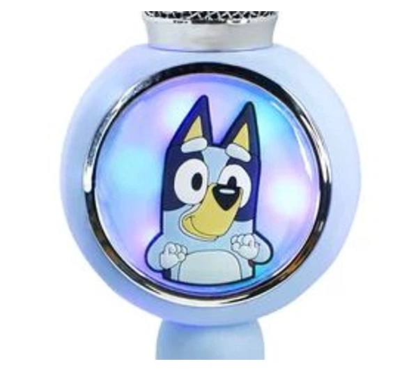Мікрофон з динаміком Bluetooth OTL Technologies Bluey PopSing LED Light Up Wireless Karaoke 5W Яскраво-блакитний - изображение 4
