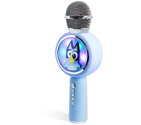 Мікрофон з динаміком Bluetooth OTL Technologies Bluey PopSing LED Light Up Wireless Karaoke 5W Яскраво-блакитний - изображение 9