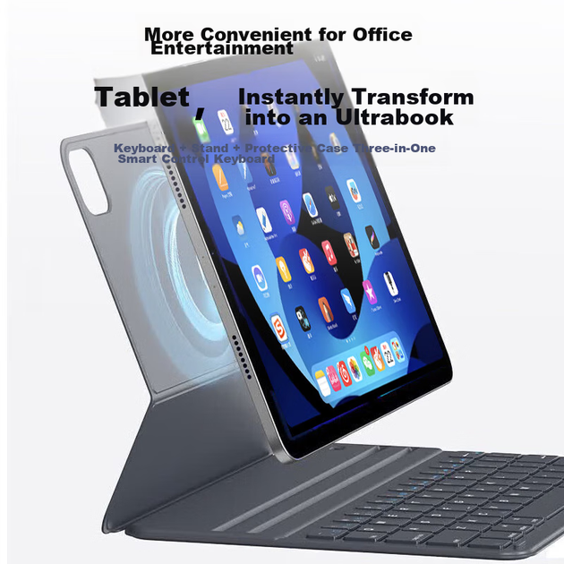 Чехол-клавиатура Smorss магнитный для iPad 2025/10-го поколения - Фото 6 Чехол-клавиатура Smorss магнитный для iPad 2025/10-го поколения - изображение 6
