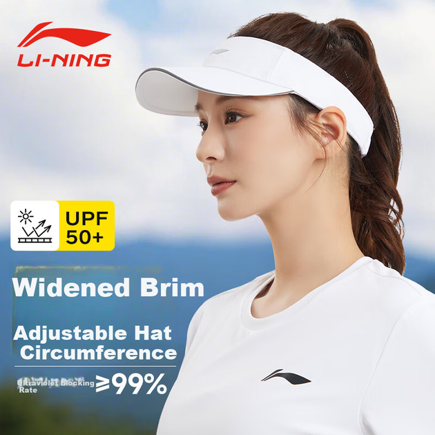 LI-NING відкритий топ сонцезахисний капелюх унісекс сонцезахисна шапка біг спортивна сонцезахисна шапка швидковисихаюча відкритий марафон тенісна шапка - Фото 4 LI-NING відкритий топ сонцезахисний капелюх унісекс сонцезахисна шапка біг спортивна сонцезахисна шапка швидковисихаюча відкритий марафон тенісна шапка - изображение 4