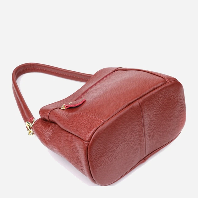 Сумка кросс боди через плечо женская из натуральная кожи Vintage leather-22981 Красная - изображение 6