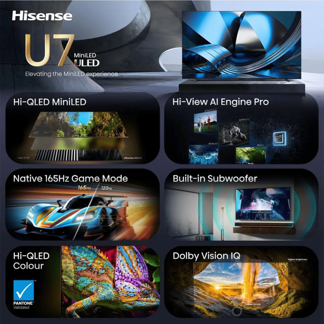 LED-телевізор Hisense 100U7SE (7263510) - зображення 2