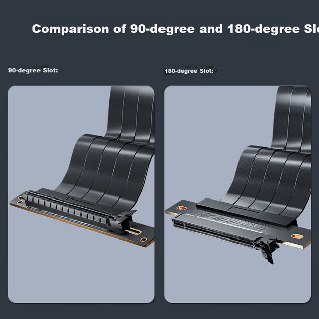 Подовжувач для відеокарти LinkStone PCIE4.0, сумісний з відеокартами PCIe3.0 X16, повношвидкісний адаптер на 180 градусів без втрати даних, захист від електромагнітних перешкод, підходить для відеокарт 4090 - зображення 10