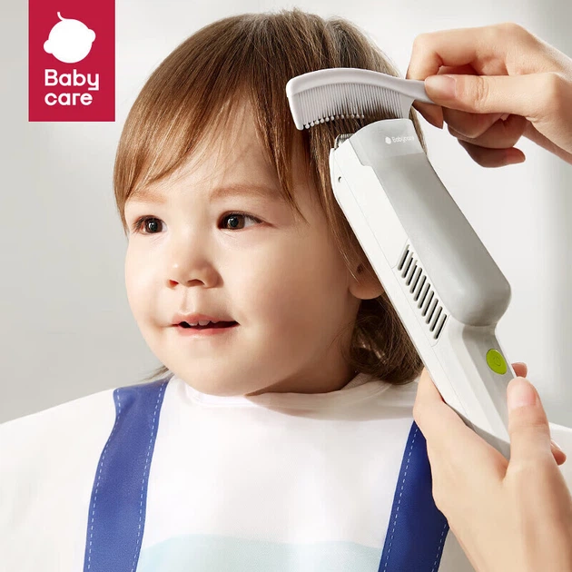 Машинка для стрижки Babycare детская водонепроницаемая бесшумная с всасыванием, белая - изображение 4