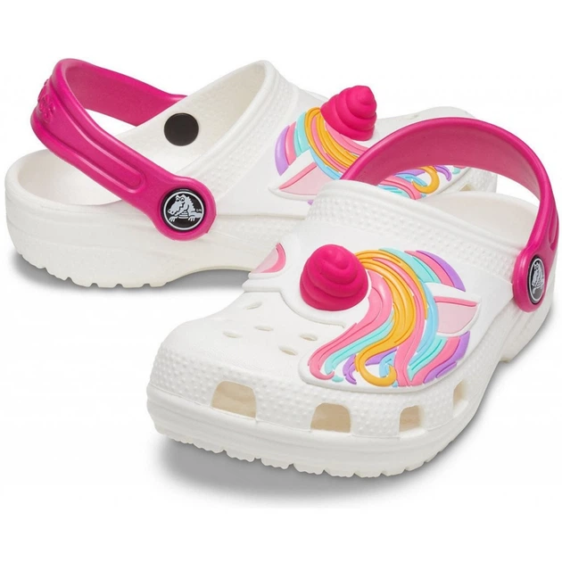 Сабо Crocs Classic I AM Unicorn Kids clog 33 р 20.8-21.5 см Дитячі Білі з єдинорогом 207073-100-J2 White - Фото 1 Сабо Crocs Classic I AM Unicorn Kids clog 33 р 20.8-21.5 см Дитячі Білі з єдинорогом 207073-100-J2 White - зображення 1