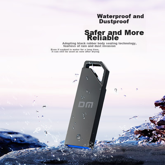 Флеш-накопитель DM Daimai 64 ГБ USB 3.2 с металлическим корпусом, высокоскоростным чтением и записью, встроенным модулем PD235 UDP, пыле- и водонепроницаемым корпусом, USB-накопитель для автомобиля. - изображение 6