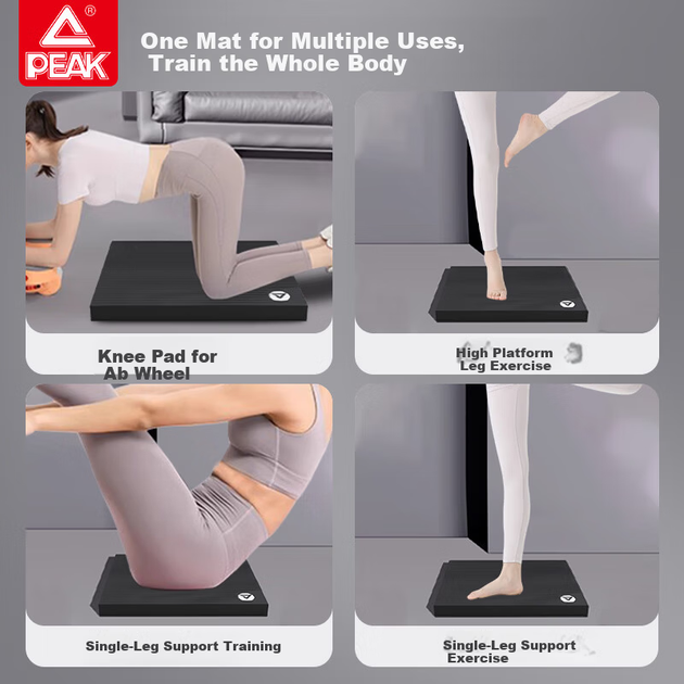 Противоскользящая толстая мягкая подушка для коленей Peak Balance Pad для йоги, фитнеса, планки, тренировки мышц кора, жима лежа. - изображение 6