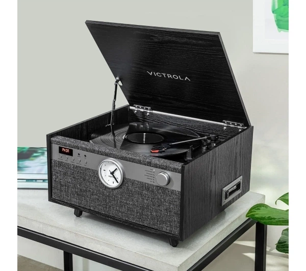 Програвач вінілових дисків Victrola Century Signature+ 6-в-1 VTA-830SB-BLK-INT Мануальний Привід на ремені Bluetooth CD Касета Чорний - изображение 7