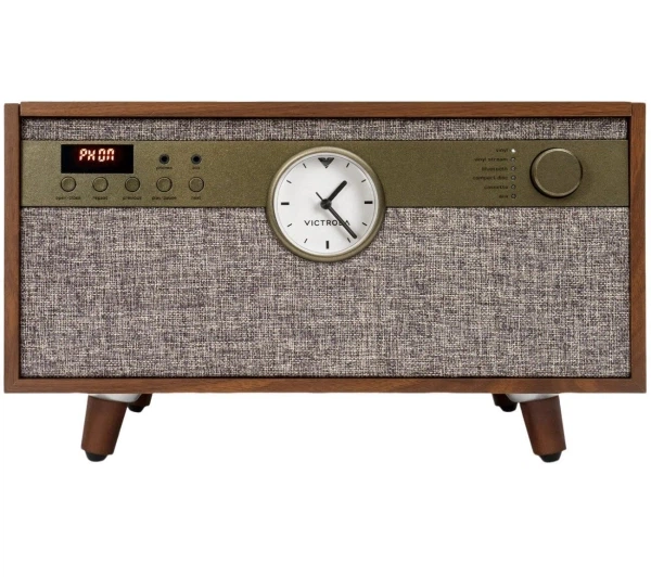 Програвач вінілових дисків Victrola Century Signature+ 6-в-1 VTA-835SB-WLN-INT Мануальний Привід на ремені Bluetooth CD Касета Горіх - Фото 4 Програвач вінілових дисків Victrola Century Signature+ 6-в-1 VTA-835SB-WLN-INT Мануальний Привід на ремені Bluetooth CD Касета Горіх - зображення 4