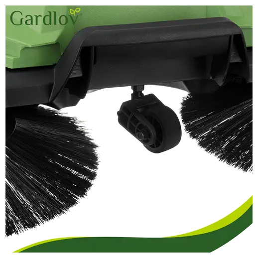 Подметальная машина 680 мм 24 л для уборки мусора 3 щетки черный GARDLOV LS-2186 - зображення 7