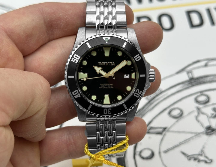 Механические часы Invicta 39755 Pro Diver Automatic 44 мм Silver Black - изображение 4