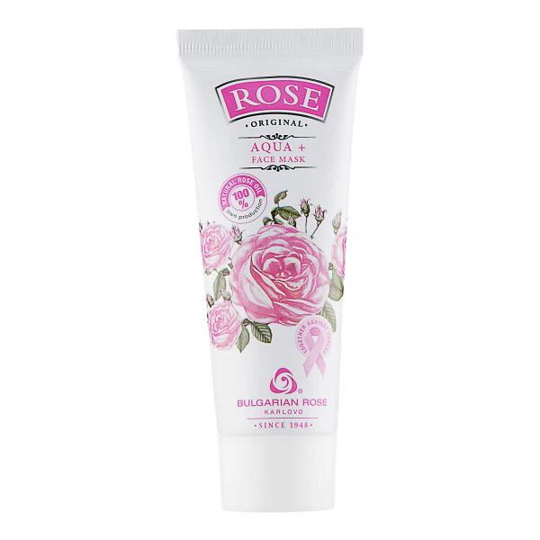 Маска Bulgarian Rose Karlov для обличчя зволожуюча AQUA+ з олією троянди Rose Original 75 мл - Фото 2 Маска Bulgarian Rose Karlov для обличчя зволожуюча AQUA+ з олією троянди Rose Original 75 мл - изображение 2