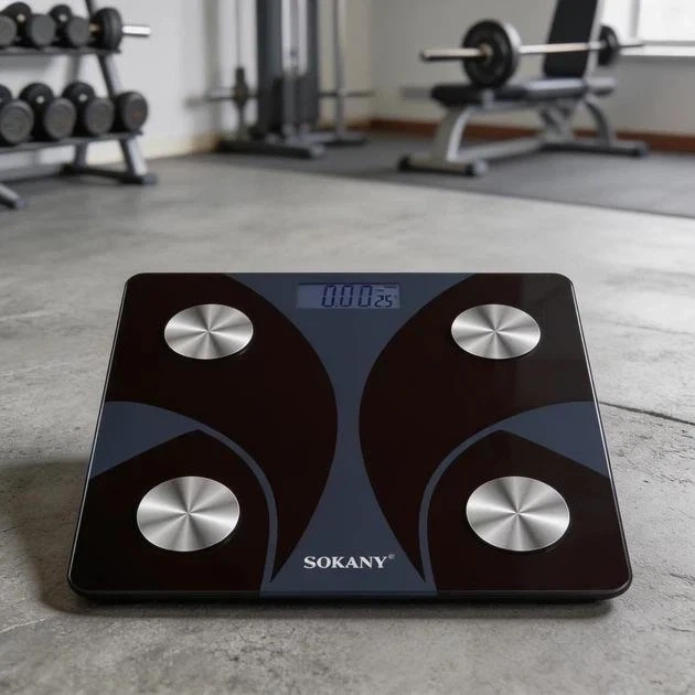 Электронные весы до 180 кг с Bluetooth 26х26 см закаленное стекло Sokany PS-6127 - изображение 4
