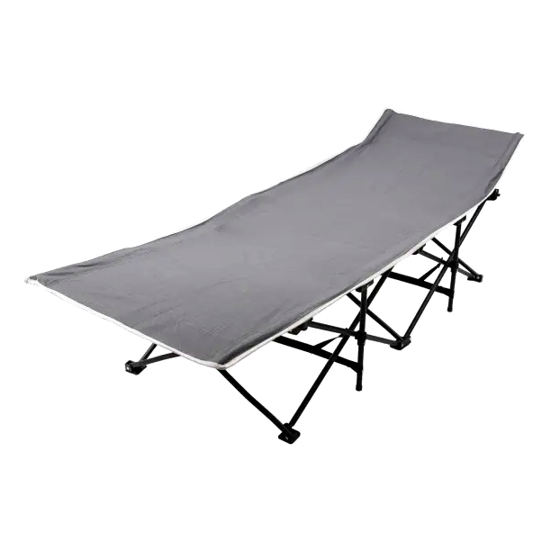 Кровать раскладная туристическая 185x60x50 см с стальным каркасом для кемпинга серый HM-3791 - Фото 2 Кровать раскладная туристическая 185x60x50 см с стальным каркасом для кемпинга серый HM-3791 - изображение 2