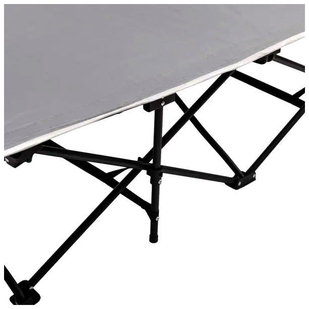 Кровать раскладная туристическая 185x60x50 см с стальным каркасом для кемпинга серый HM-3791 - Фото 6 Кровать раскладная туристическая 185x60x50 см с стальным каркасом для кемпинга серый HM-3791 - изображение 6