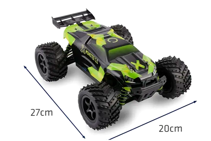 Машинка на радиоуправлении 45 кмч 4x4 для детей 2 аккумулятора OVERMAX черный - изображение 2