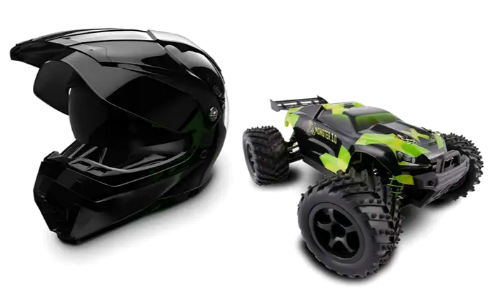 Машинка на радиоуправлении 45 кмч 4x4 для детей 2 аккумулятора OVERMAX черный - изображение 5