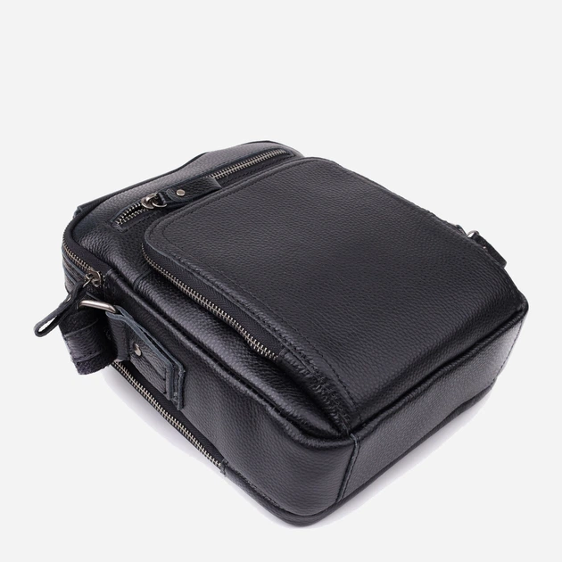 Сумка планшет через плечо мужская из натуральная кожи Vintage leather-23034 Черная - изображение 6