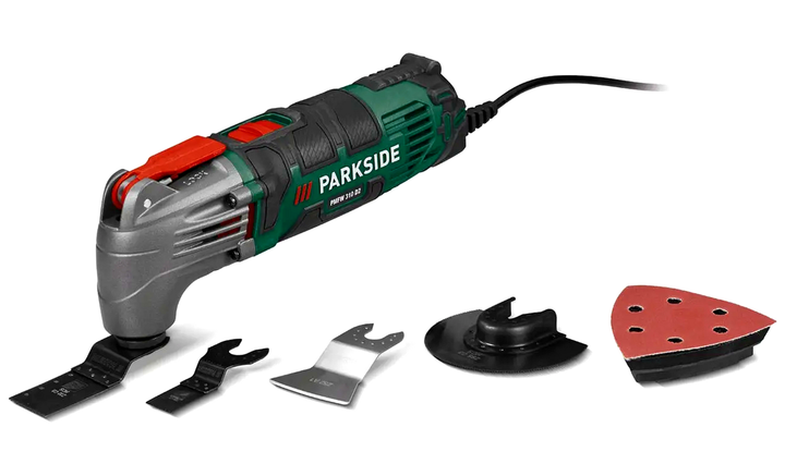 Багатофункційний інструмент 310 Вт для дому з аксесуарами 9 шт Parkside HM-0034 - Фото 5 Багатофункційний інструмент 310 Вт для дому з аксесуарами 9 шт Parkside HM-0034 - зображення 5