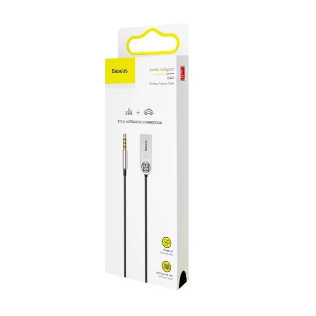 Bluetooth-ресивер Baseus BA01 USB 3.5 мм 30-100 см Черный TPE+ABS - изображение 2