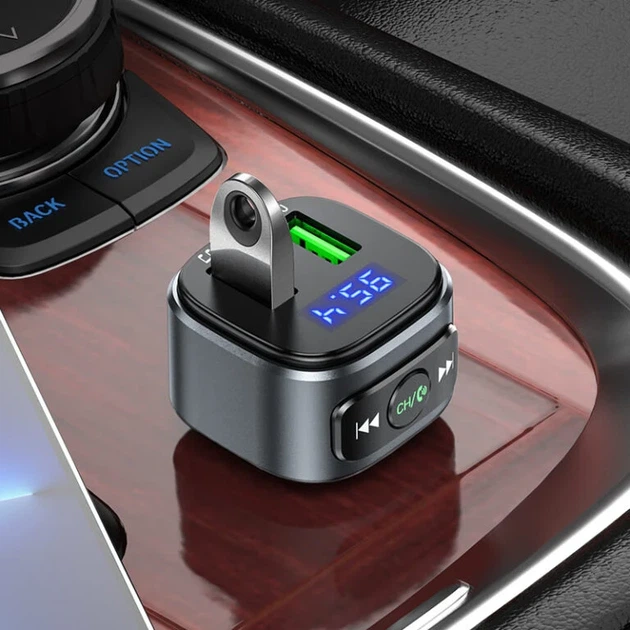 FM-трансмиттер HOCO E67 Fighter QC3.0 18W Bluetooth 5.0 черный - изображение 7