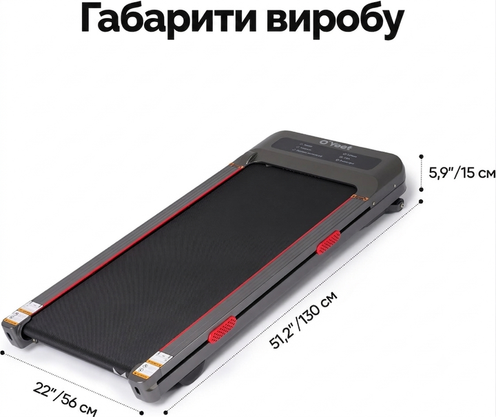 Беговая дорожка с регулировкой наклона O'Yeet Walking Pad Treadmill (TM-YT103) - изображение 5