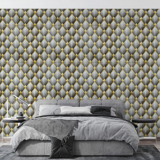 3D панель самоклеюча Sticker Wall SW-00001986 675х675х6 мм геометрія сіра - Фото 11 3D панель самоклеюча Sticker Wall SW-00001986 675х675х6 мм геометрія сіра - изображение 11