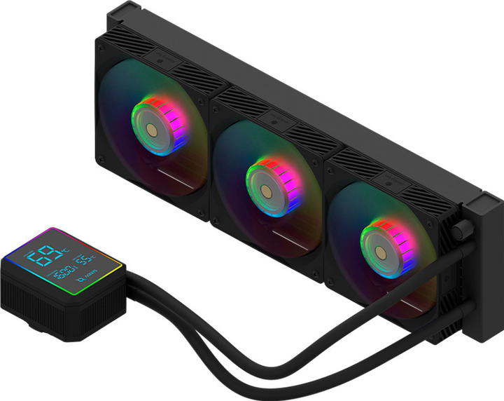 Система рідинного охолодження Aqirys Aurora 360 AIO Black (AQRYS_AURORA360) - зображення 2