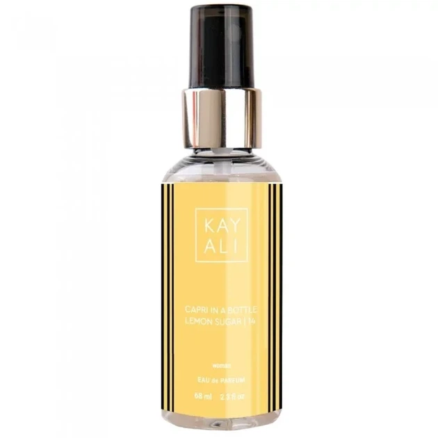 Жіноча парфумована вода No Brand версія Kayali Capri in a Bottle Lemon Sugar | 14 68 мл - Фото 1 Жіноча парфумована вода No Brand версія Kayali Capri in a Bottle Lemon Sugar | 14 68 мл - зображення 1