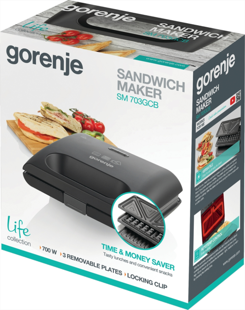Бутербродниця Gorenje (SM703GCB) - зображення 10