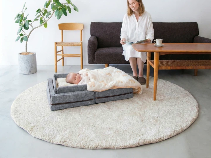 Дитяче ліжечко портативне Farska Compact Bed Free сіре - изображение 3