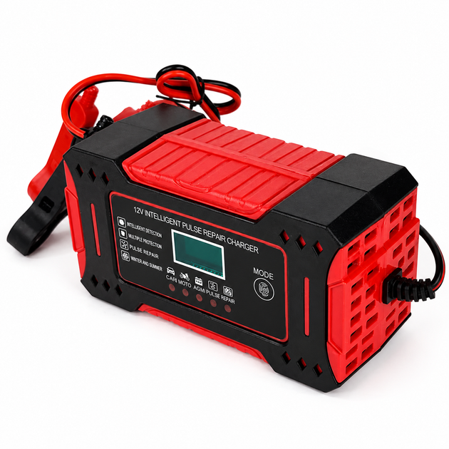 Зарядное устройство 12V для автомобильных аккумуляторов интеллектуальная зарядка для авто и мото - изображение 5