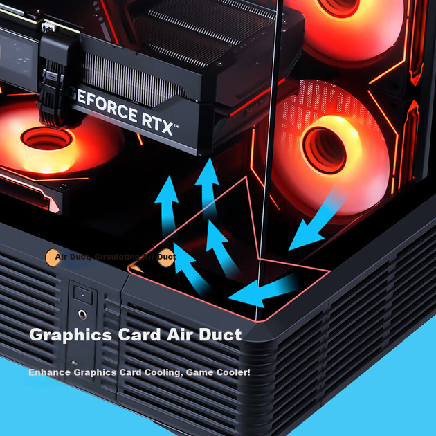 Игровой компьютерный корпус SAMA Jingjie Lite Black ATX Seaside View с модульной конструкцией / звукоизолирующей системой / разъемом для материнской платы сзади / двумя местами для водяного охлаждения 360 мм / разъемом Type-C - изображение 8