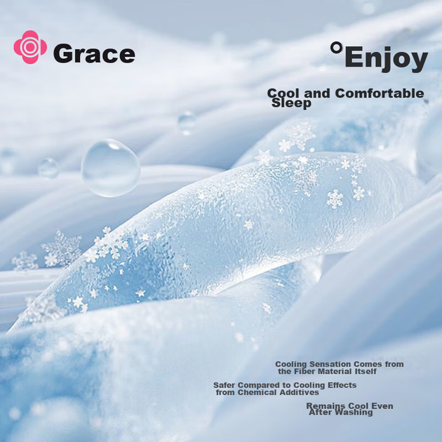 Килимок для охолодження Grace Class A Bean Ice Silk Summer Soft Single Mat сірий 150*200 см [Можна прати] - зображення 4