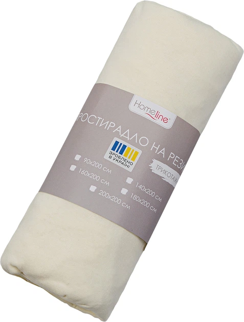 Простыня на резинке Home Line Полуторная 140 x 200 x 20 см Кулир Кремовая (202484 HL) - Фото 1 Простыня на резинке Home Line Полуторная 140 x 200 x 20 см Кулир Кремовая (202484 HL) - изображение 1