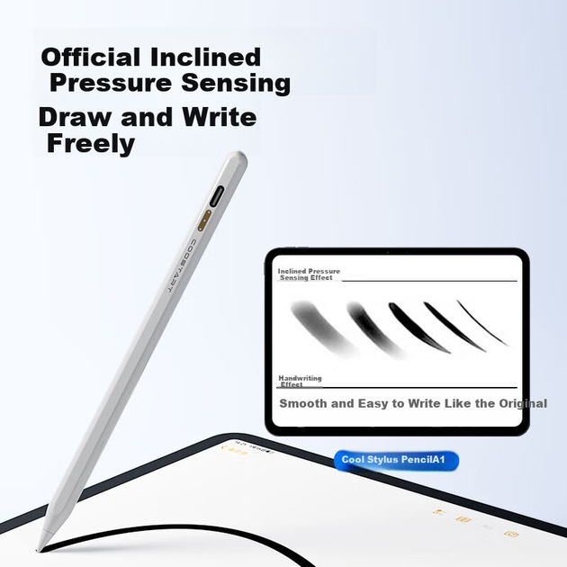 COOLSTART Сумісний зі стилусами Apple iPad Pro/Air/Mini/iPad 12/11, ємнісним стилусом для планшетів, Apple Pencil другого покоління - зображення 5