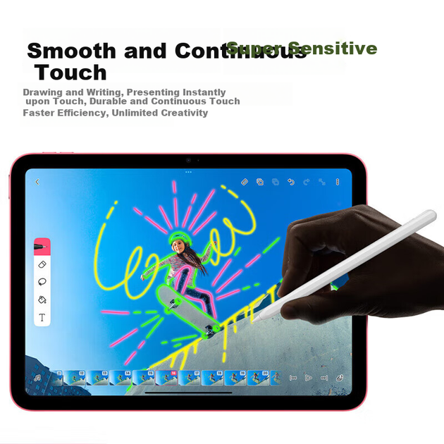 Наконечники Houhou змінні безшумні для Apple Pencil 1 та 2 покоління, 6 шт - зображення 9