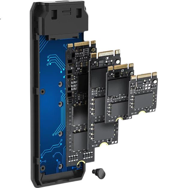 Корпус для SSD-накопичувача GODO M.2, подвійний протокол NVMe - Type-C, зовнішній SATA NGFF, сумісний з ноутбуком Thunderbolt 3 - изображение 2