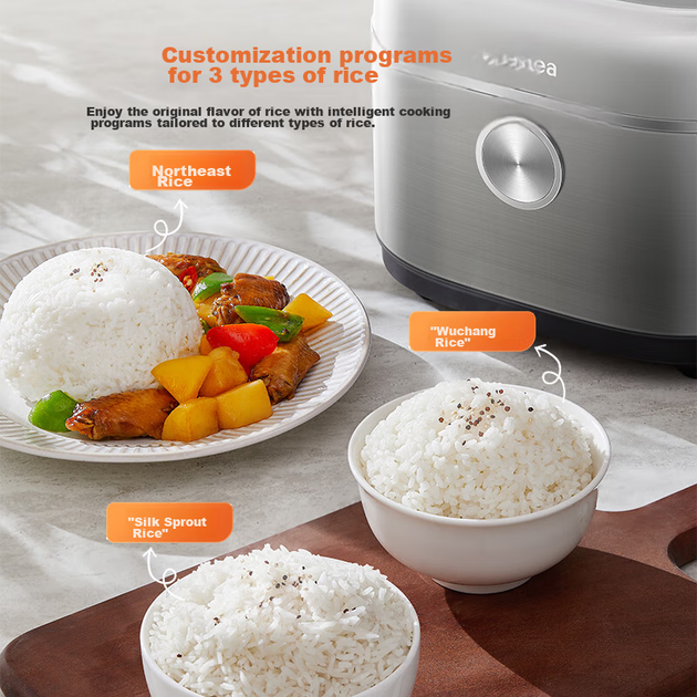Рисоварка Midea 4 л с антибактериальной внутренней кастрюлей цвета селадон и двумя источниками нагрева для приготовления риса и специальных лепешек одним нажатием кнопки,многофункциональная для домашнего использования,рассчитана на 3-4 персоны MB-4E02R - Фото 9 Рисоварка Midea 4 л с антибактериальной внутренней кастрюлей цвета селадон и двумя источниками нагрева для приготовления риса и специальных лепешек одним нажатием кнопки,многофункциональная для домашнего использования,рассчитана на 3-4 персоны MB-4E02R - изображение 9